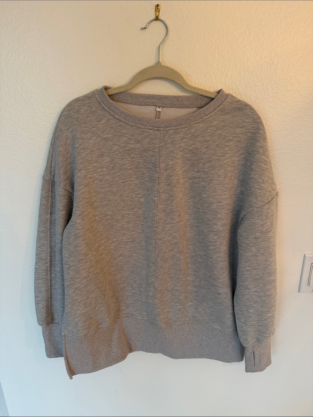 Women's Crewneck Pullover Sweater - Light Gray